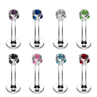 5 Gem Set 4 mm Ball 16 Gauge Monroe