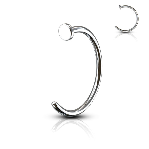 316L Surgical Steel C-Shape Nose Hoop in Various Sizes