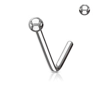 Ball End 316L Surgical Steel "L" Bend Nose Stud Ring