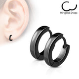 Pair of Small Dome Hoop Earrings/Huggies in Surgical Steel