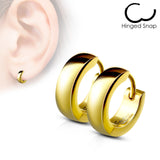 Pair of Classic Dome Hoop/Huggie Stainless Steel Earring