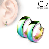 Pair of Classic Dome Hoop/Huggie Stainless Steel Earring