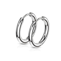 Pair of 316L Stainless Steel Hinge Action Hoop Earrings