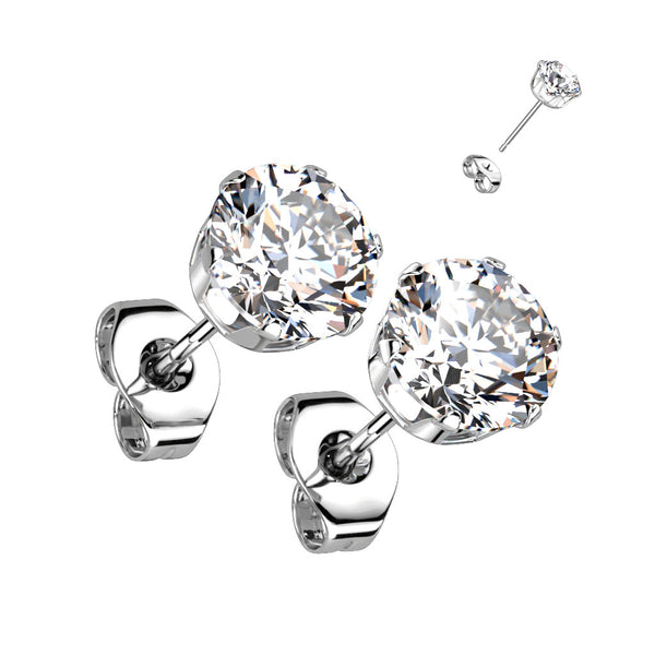 Surgical steel diamond earrings Clearance