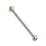 Twisted Rope PVD over Surgical Steel Industrial Barbell