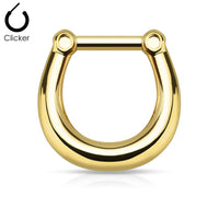 Plain Style Surgical Steel Septum Clicker Ring