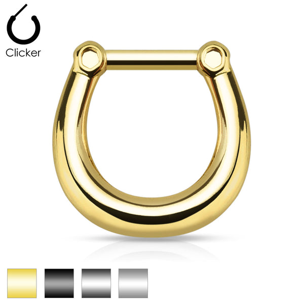 Plain Style Surgical Steel Septum Clicker Ring