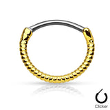 Twisted Roped Line Surgical Steel Round Septum Clicker