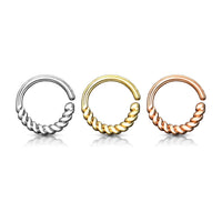 Half Circle Braided Bendable Hoop Ring for Septum, Cartilage, Daith, Tragus, ETC.